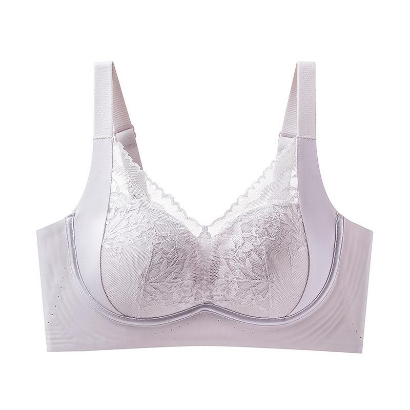 Adjustable Wire-Free Lace Push-Up Bra for Small Busts – Nude, Skin-Friendly with Side Support