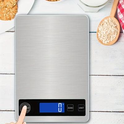 Präzisions-Küchenwaage, 33,07 lb/1 g Kapazität, wiederaufladbarer Lithium-Akku über USB, lebensmittelecht, Glasmaterial, ideal zum Essen und Backen