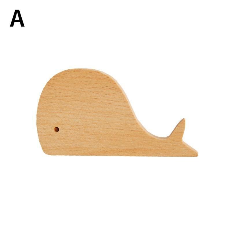 1pcs Wooden Hook Creative Nordic Cute Animal Hook Wall Hanging Coat Hook Home Decoration Solid Wood Hook Kitchen Accessories
