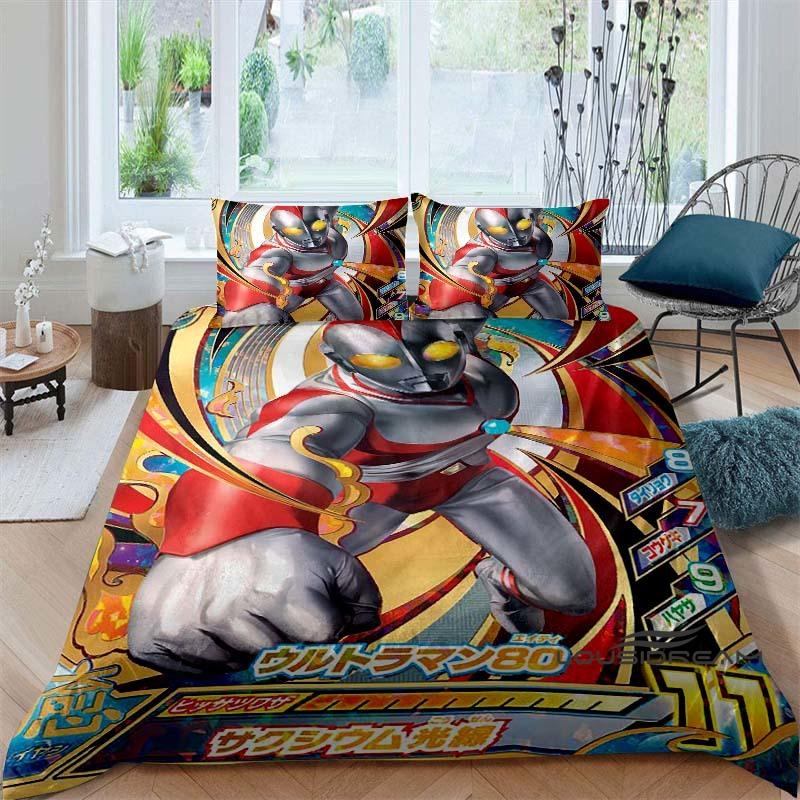 2026 New ModelUltraman Zero-Themed Bedding Set — Duvet Cover Set — Deluxe Gift for Kids (Double/Single Bed Sizes)