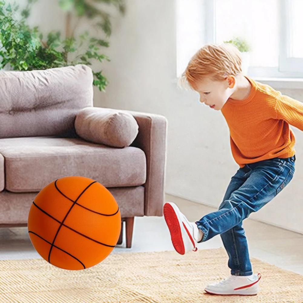 Bouncing Mute Ball Indoor Silent Basketball 24cm Foam Basketball Silent Soft Ball Air Bounce Basket Ball Size 3/5/7 Sports Toy