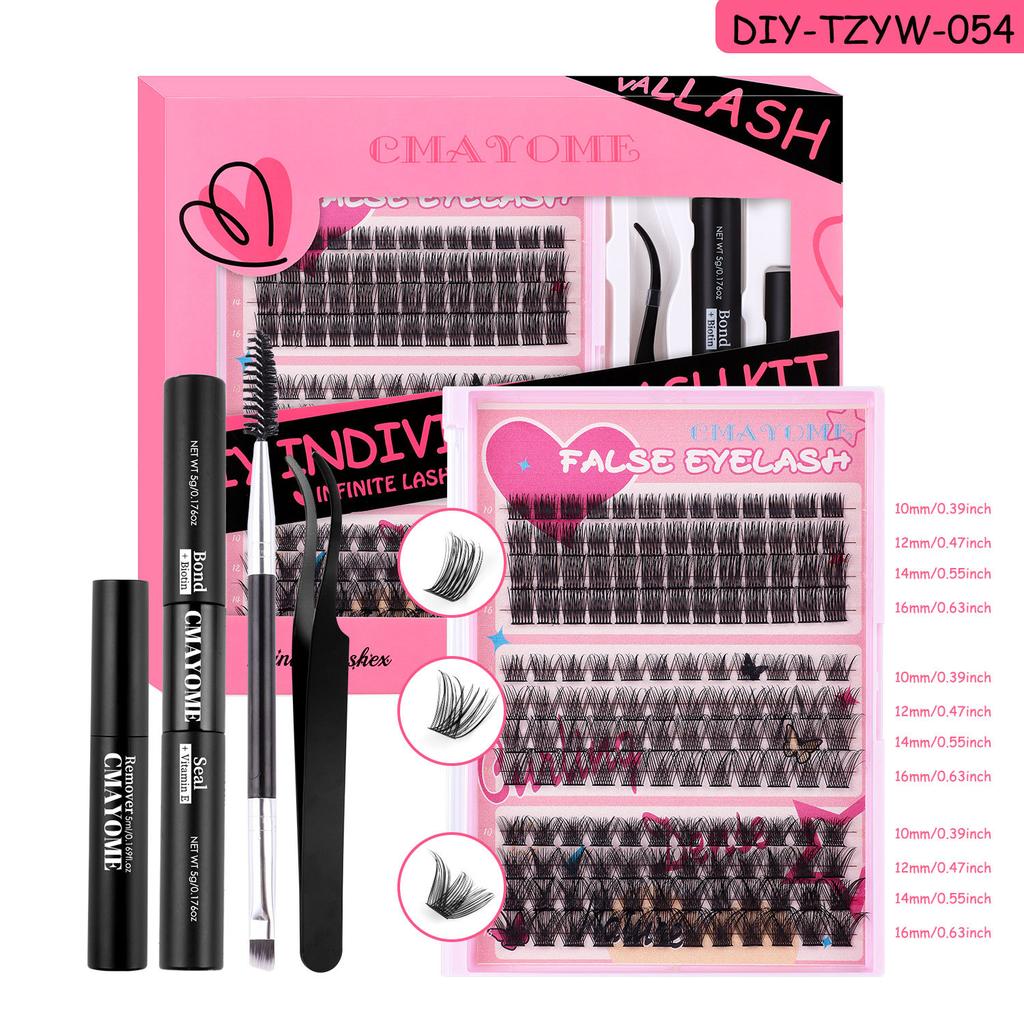 148 Clusters Mixed C-Song False Eyelash Set Diy Segmented Large-Capacity Thick Eyelashes
