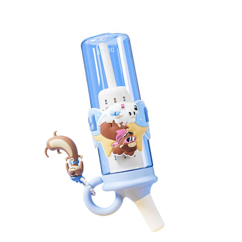 Diller 850ML Dachshund Tritan Straw & Infuser Bottle