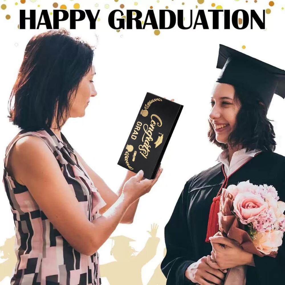 Graduation Money Holder Graduation Gifts Money Holder for College Graduation Party Supplies Black and Gold