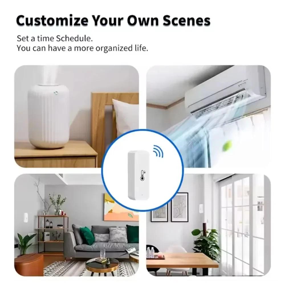 TUYA Zigbee/Cozylife WiFi Smart Temperature Humidity Sensor Monitor APP Smart Home Remote Alerts Thermometer Alexa Google Home