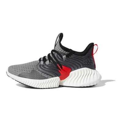 Adidas Alphabounce Instinct CC J Chaussures de Course Basse pour Enfants Gris Rouge Baskets pour Adolescents F36807