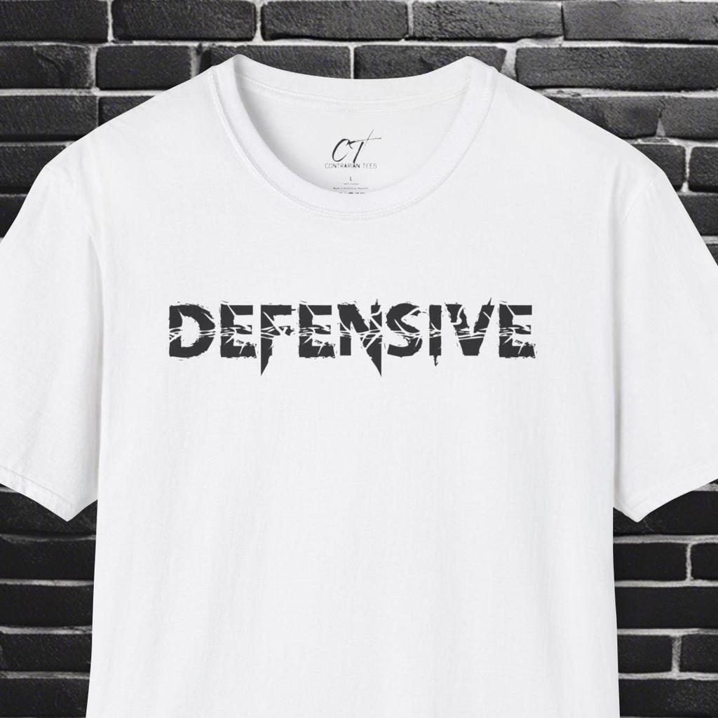 Defensive, Mens Tee, Sarcastic Shirt, Smartass Shirt, Adult Humor Shirt, Funny shirt, Funny Gift, Humorous Shirt
