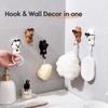 Self Adhesive Dog Key Holder No Drill Adhesive Coat Hook  for Hanging Hat/ Key/ Towel/ Scarf