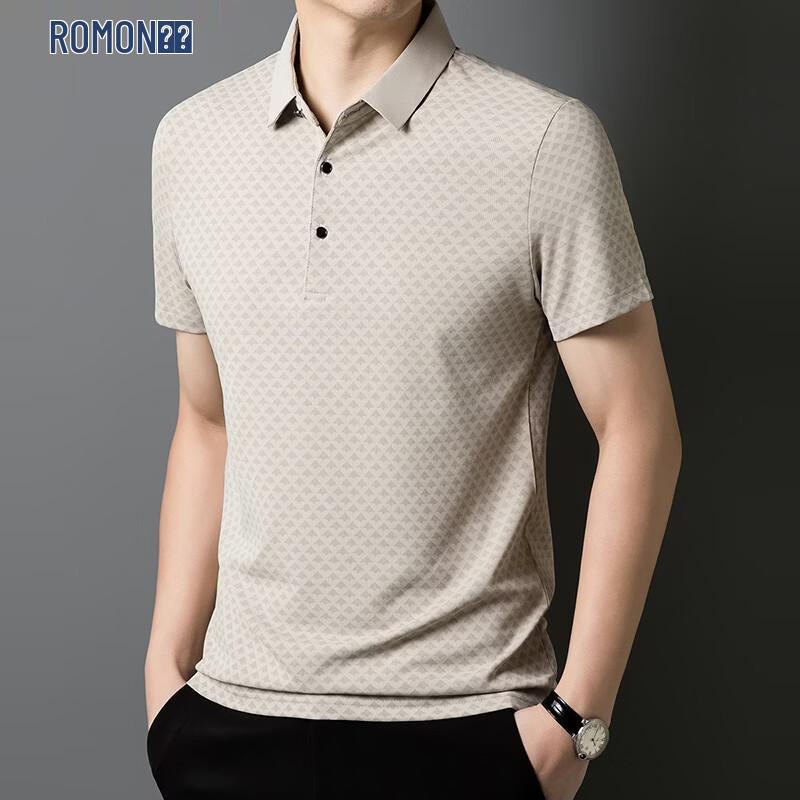 ROMON Men s Premium Summer Short Sleeve Polo T-Shirt M