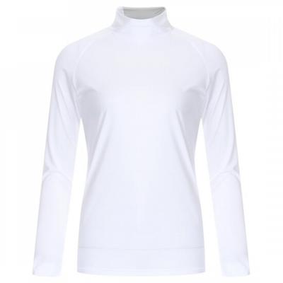 Shop   Women Golfwear Half Neck Long Sleeve T shirT whiTe Lb Wsh 0881