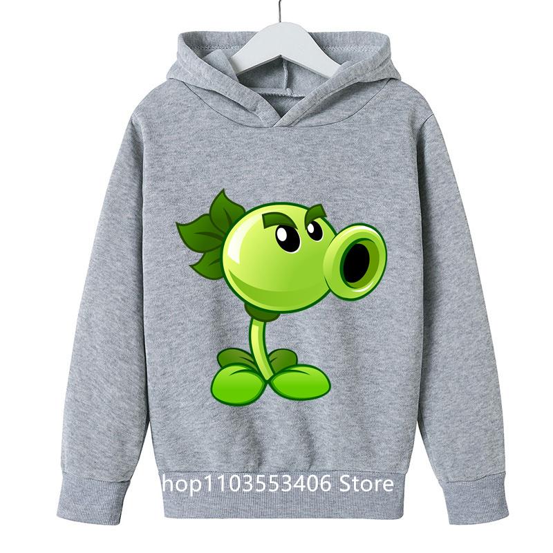 

Детская толстовка на весну и осень 2025 года Растения против . Зомби Мода одежда Толстовка пуловер для мальчиков Свитшот для девочек повседневный мультяшный 160