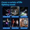 8 Modes Waterproof Mini Keychain Flashlight Magnet USB C Rechargeable EDC 800 High Lumens LED&COB Portable Clip on Flashlights