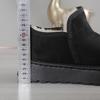 Fashion Black Thicken Plush Ankle Boots for Women Winter Plus Size 36-43 Slip On Anti Slip Snow Boots Woman Platform Warm Short Booties
