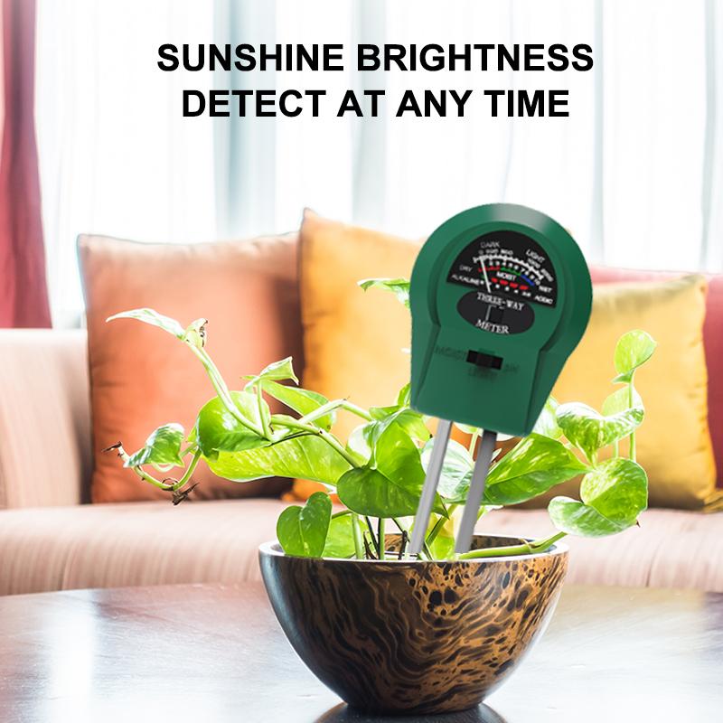 3 in 1 Soil Hygrometer Sensor Soil Meter for PH Soil Moisture, PH, Illumination Testing