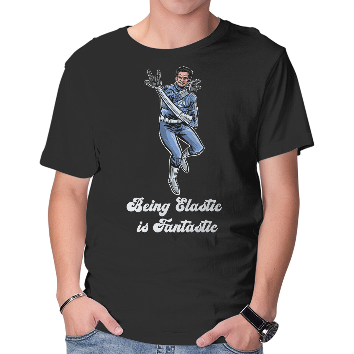 Unisex Crew Neck T-Shirt Elastic Fantastic Graphic Short Sleeve Casual Tee XL