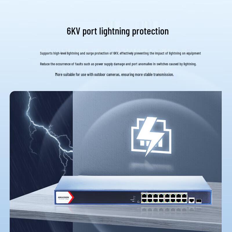 Hikvision 9-Port 100Mbps POE Managed Switch CN Plug (adapter Included)