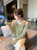 Ice Age Light Grey Brushed Cashmere V-Neck Sweater: Women's Loose Fit, 100% Cashmere
