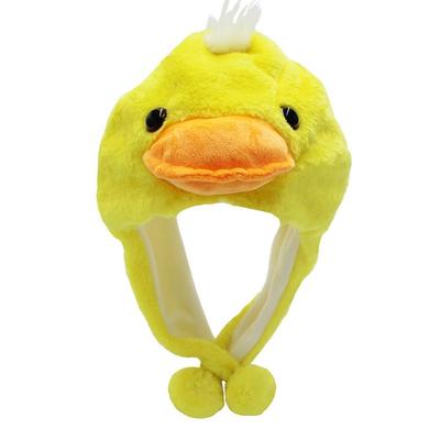 Panda Husky Cozy Funny Hat Yellow Baby Duck Novelty Party Cap Kids Plush Animal Hat  Winter