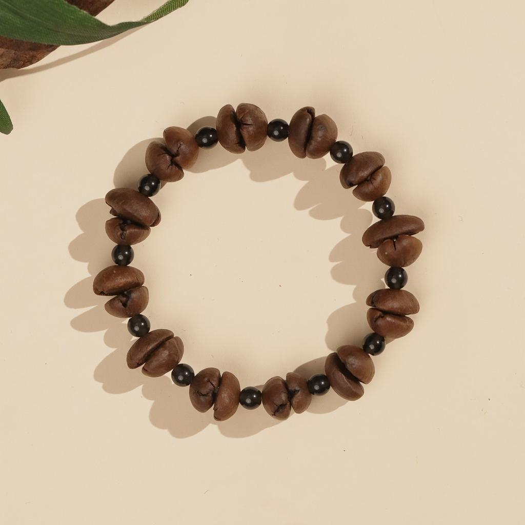 Jixiang Coffee offers natural pure coffee beans and obsidian bodhi beads bracelets for women, which are very beautiful and suitable for summer