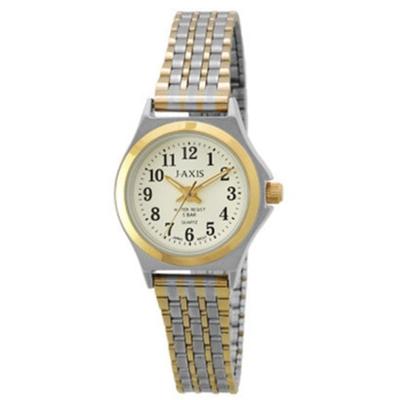 J-AXIS Γυναικείο NAL52-T (Εύκολο στην Ανάγνωση Γυναικείο Κουάρτζ Sun Flame) Στρογγυλό ρολόι αναλογικό κράμα ασημί