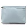 Excellent Clutch Bag T-Pouch Anagram Embossed Logo Light Blue Leather Mens Used