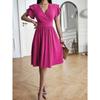 Women's Dress Summer Temperament Elegant V-neck Midi Dress