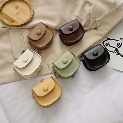 Girls Cute Boy Fashion Cross Body Bag Elegant Mini PU Leather Chain Outing Sling Shoulder Bag  Handbag Pouch