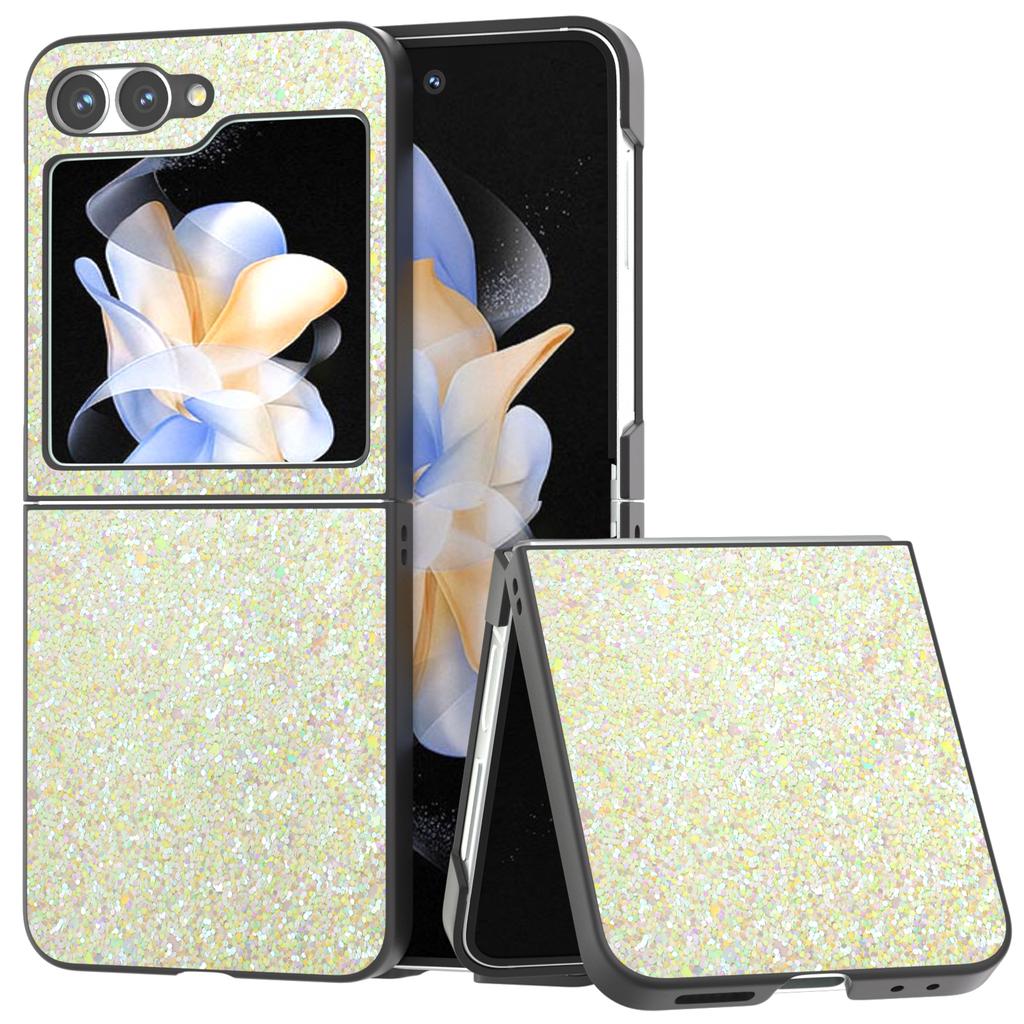 For Samsung Galaxy Z Flip7 FE 5G/Z Flip6 5G Case Colored Glitter Leather+PC Shockproof Phone Cover