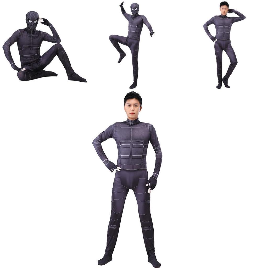 Spider-man Far From Home Stealth Suit Cosplay Costume Zentai Bodysuit With High Elasticity