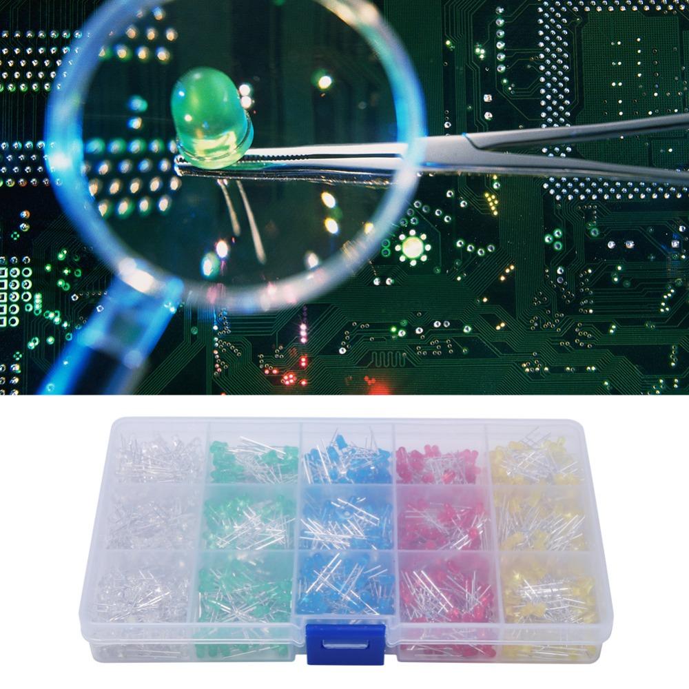 1000PCS Red/Yellow/Blue/Green/White LED Diode Lights  PCB Circuit