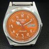 AUTOMATIC VINTAGE REFURBISHED SEIKO 5 6309A JAPAN MENS ORANGE WATCH a442573-1