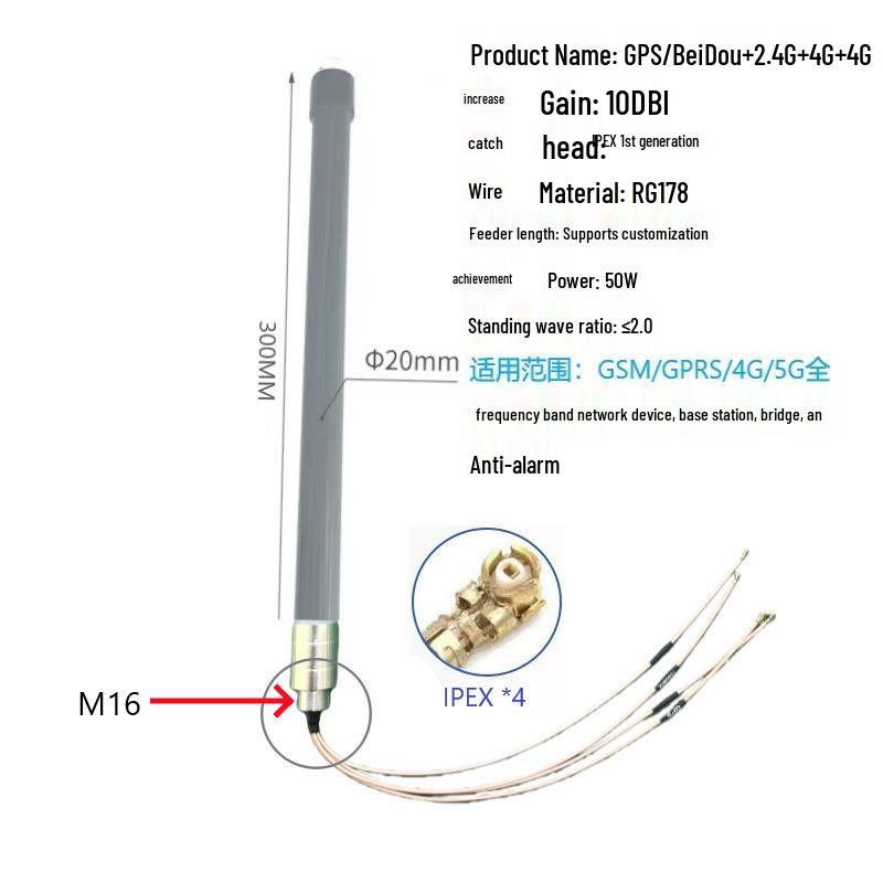 NB4G5G Omnidirectional Outdoor Antenna: High-Gain, IP67 Waterproof, GPS, WiFi, CPE.