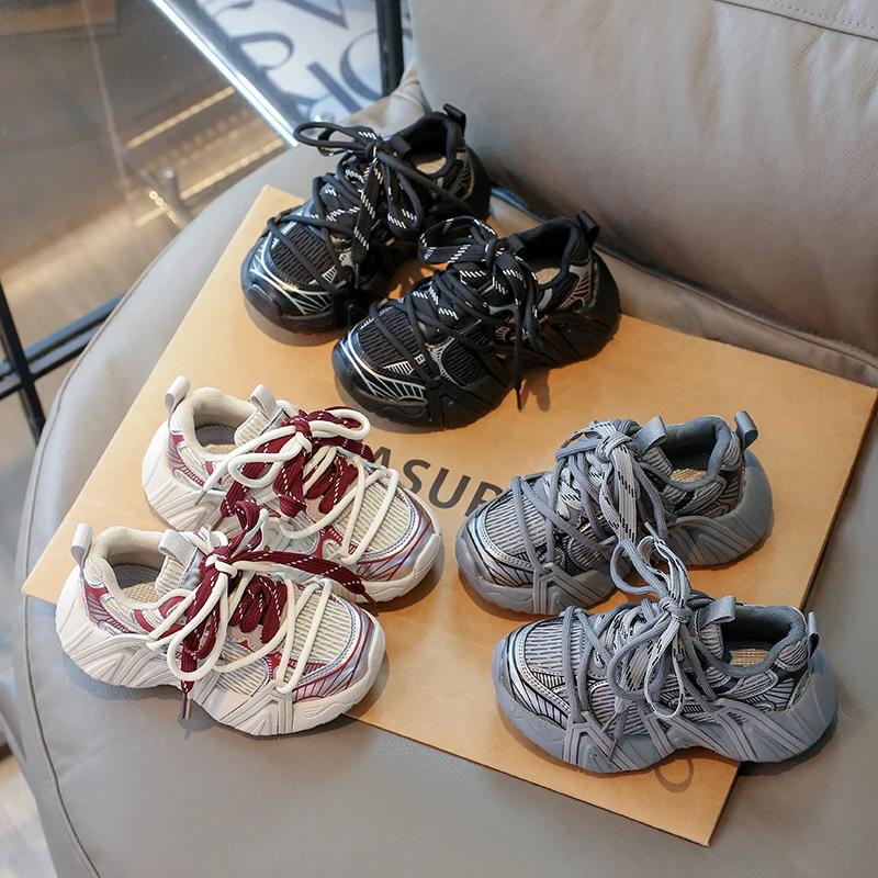 2024 Children Sneakers for Girls Autumn New Fashion Korean Style Soft Bottom Anti-slippery Versatile Casual Chic Sports Shoes