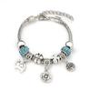 Vintage Handmade Alloy Large Hole Glass Bead Elephant Tree of Life Design Transparent Bracelet Multiple Styles Available