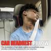 PU Leather Knitted Car Pillows Headrest Neck Rest Cushion Support Seat Accessories Auto Black Safety Pillow Universal Decor