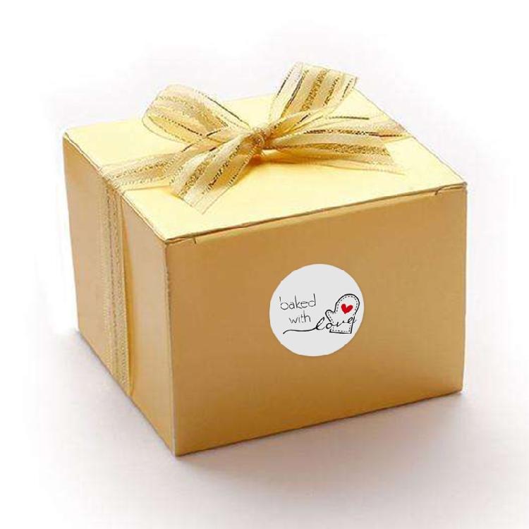500 Stück/Rolle Mit Liebe gebacken Haftaufkleber Wasserdicht Abnehmbar Backetikett