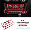 Real Soft Carbon Fiber Sticker For Jeep Wrangler JK JKU 2011 2012 2013 2014 2015 2016 2017 Car AC Cigarette Light Panel Trim