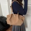 Matte Finish Underarm Bag Large Capacity Vintage Velvet Tote Bag Inner Pocket Suede Material Shoulder Bag Casual Commuting