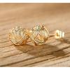 Gold-Plated Love Knot Earrings, 10 mm