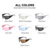 1pc Women Men Punk Y2K Sunglasses Trendy Rimless Star One Piece Goggles Oversized Wrap Around Shades 2000's Eyewear UV400