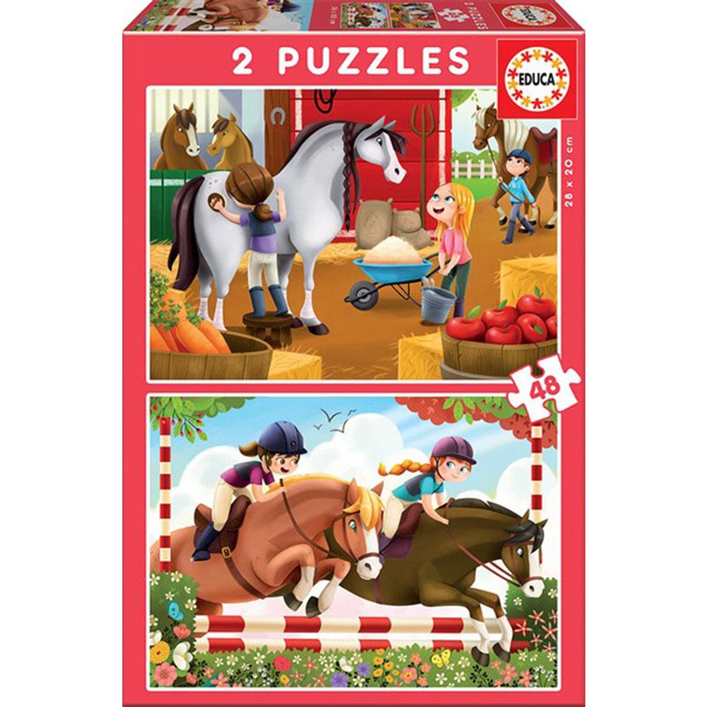 Educa Puzzle Collection 2 sady se 48 kusy (Koně)