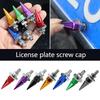for M6 License Plate Mounting Screws Threaded Pointed Car Threaded Pointed Alloy Fasteners Aluminum Gasket Universal Styling