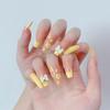 24Pcs Pink Silver Glitter Diamond Fake Nails Long Ballerina Press On Nails Reusable False Nail Tips Set