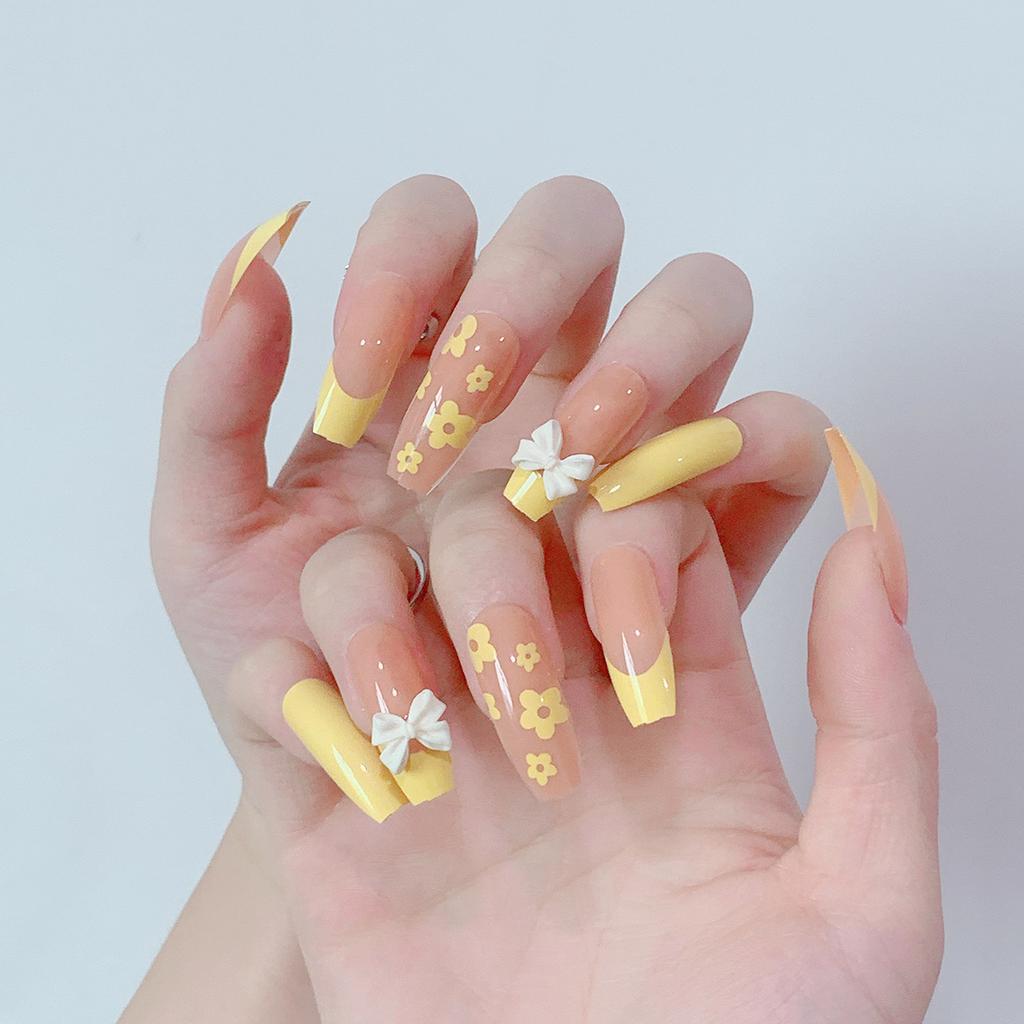 24Pcs Pink Silver Glitter Diamond Fake Nails Long Ballerina Press On Nails Reusable False Nail Tips Set