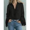 BITCED Women's Fashion Casual Long Sleeve V-Neck Blouses & Shirts