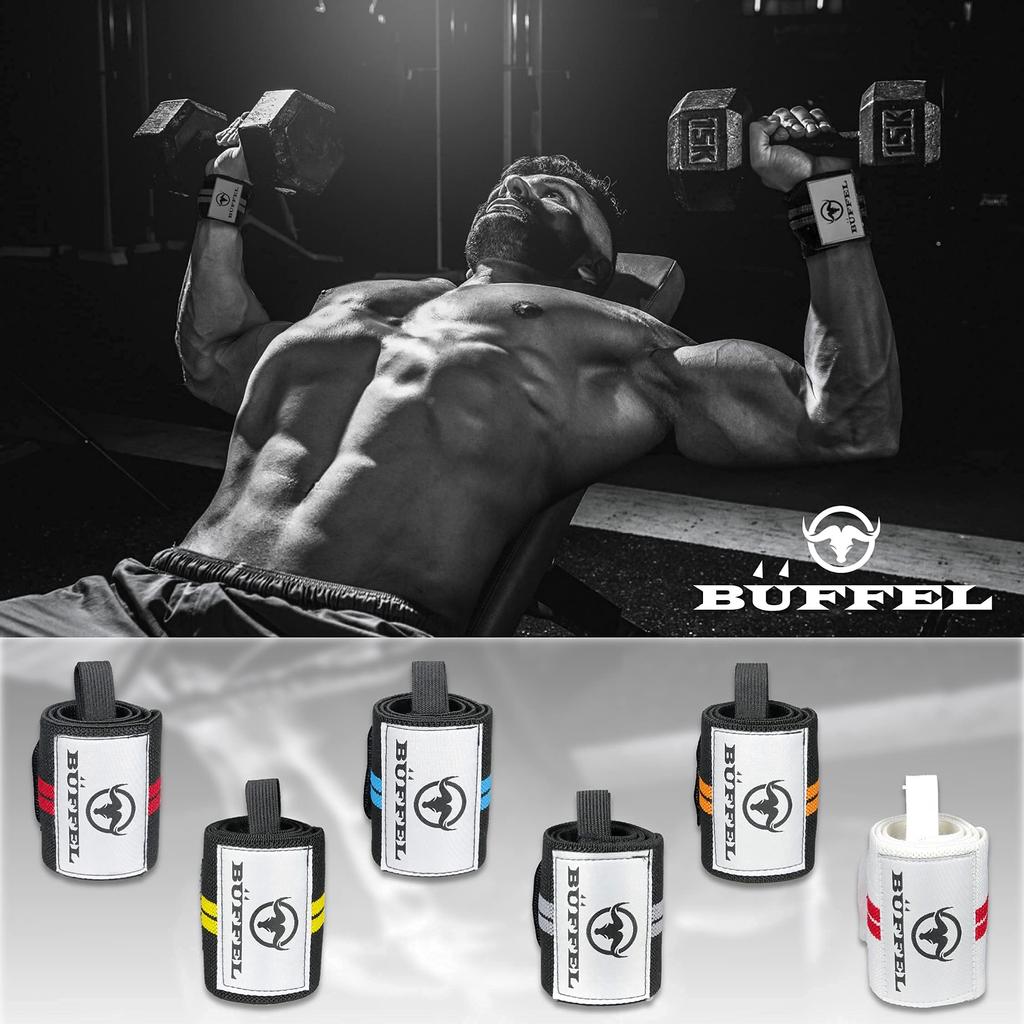 Wrist Wrap Wrist Supporter Weight Training Set of 2 60cm X 8cm Muscle Wrist Wrist Weight Weight BÜFFEL Training, Strap, Fixation, Training, Fixation,