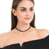 Ohromující korejský styl choker náhrdelník s oslnivým zirkonovým dekorativním akcentem pro módní ženy