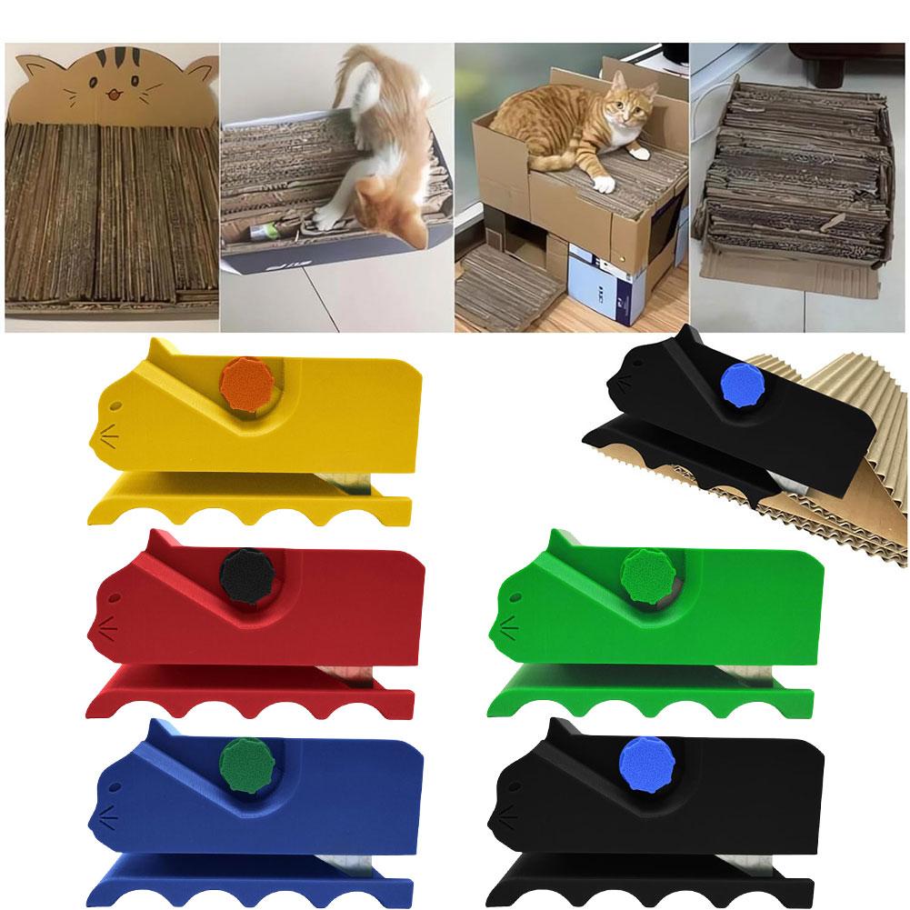 Cardboard Cutter for Cat Scratching Board 3D Printed Card Board Cutter Creative Box Cardboard Tool Handheld Cardboard Scratcher