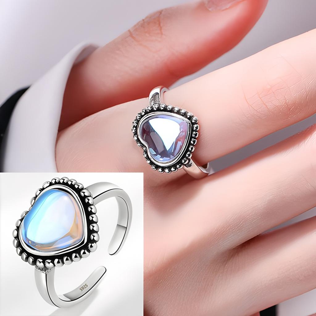 VENTFILLE 925 Sterling Silver Moon Tassel Opening Female Fashion Ins Ring Dropship Wholesale