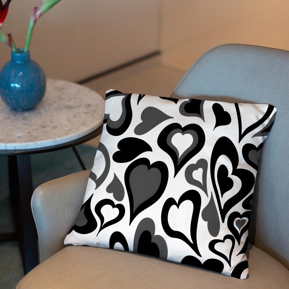 Fashion Love Heart Cushion Cover 2-in-1 Reversible Plush Pillow Cover | Car/Sofa/Bed | Perfect Gift